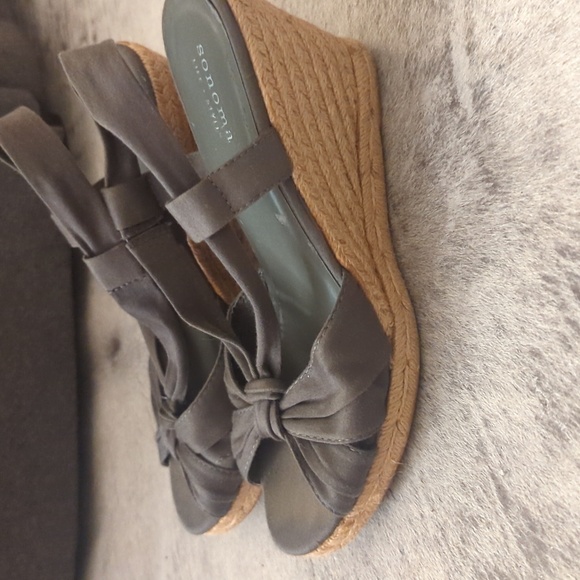Sonoma wedge ladies sandals sage green - Picture 3 of 4